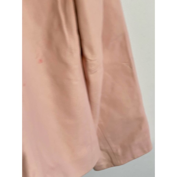 Pink Leather Jacket size 10 - Button front and lined.  Talbots -  Casual, Career - Picture 5 of 10